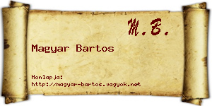 Magyar Bartos névjegykártya
